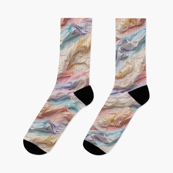Item preview, Sculpted Pastel Textiles Wave in Harmonious Symphony designed and sold by ArtComixHaven.