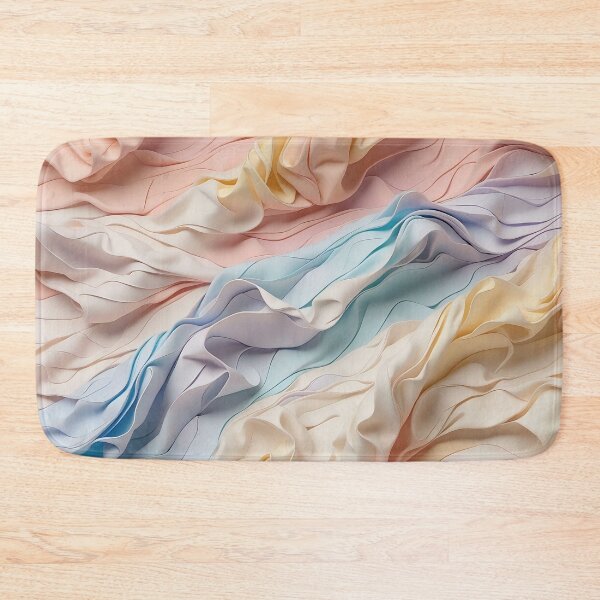 Item preview, Sculpted Pastel Textiles Wave in Harmonious Symphony designed and sold by ArtComixHaven.