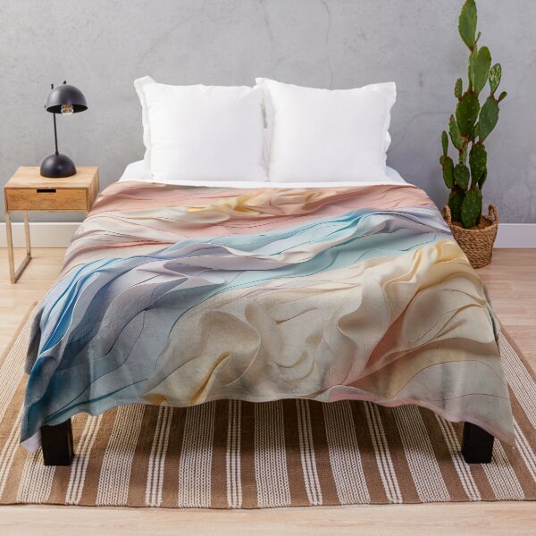 Item preview, Sculpted Pastel Textiles Wave in Harmonious Symphony designed and sold by ArtComixHaven.