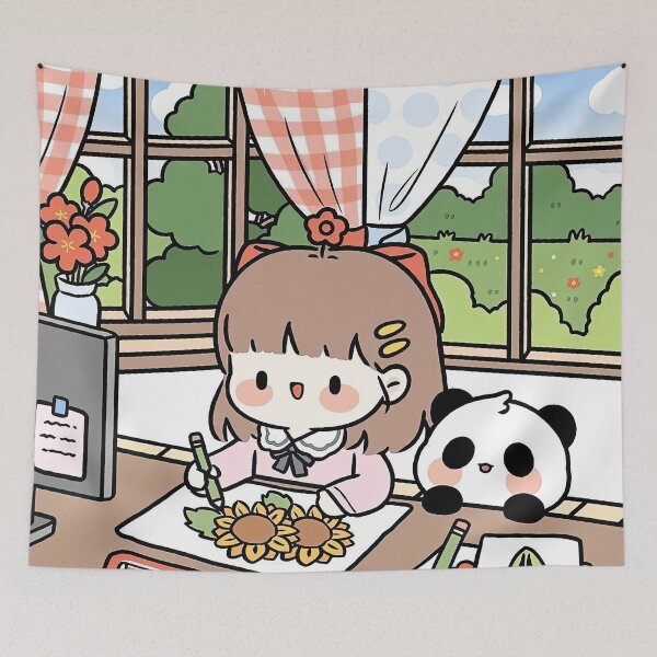 Item preview, Panda and Kid Kawaii Cute Cartoon designed and sold by momosstyle.