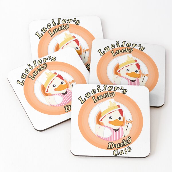 Item preview, Lucifer’s Lucky Ducky Café logo designed and sold by Samooshi.