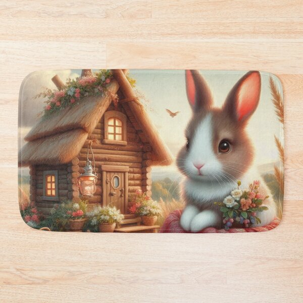 Item preview, Enchanted Haven: Bunny and Wooden Cottage designed and sold by TDKCustoms.
