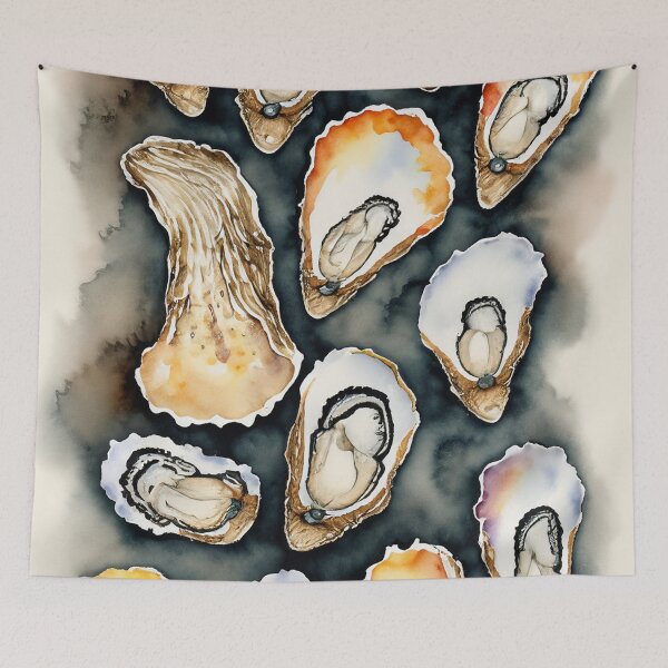 Item preview, Oysters in Watercolor designed and sold by LianaCreates.