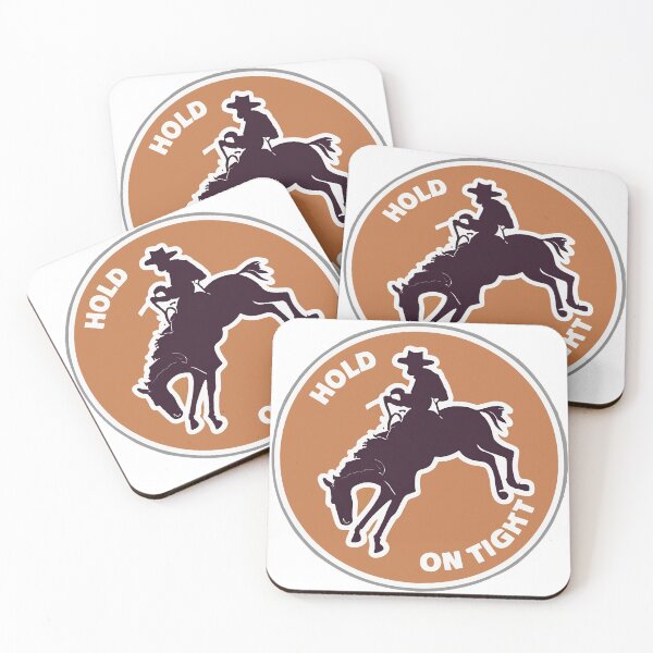 Item preview, Hold on Tight - Cowboy Bucking Bronco Silhouette designed and sold by NiftyWrx.