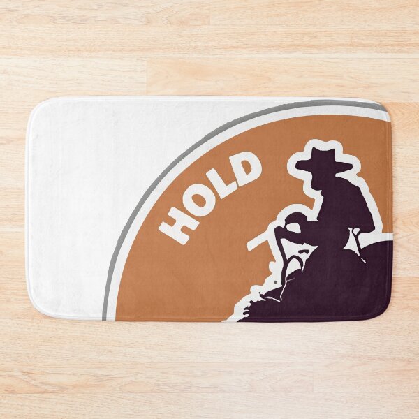 Artikelvorschau, Halten Sie sich fest - Cowboy Bucking Bronco Silhouette entworfen und verkauft von NiftyWrx.