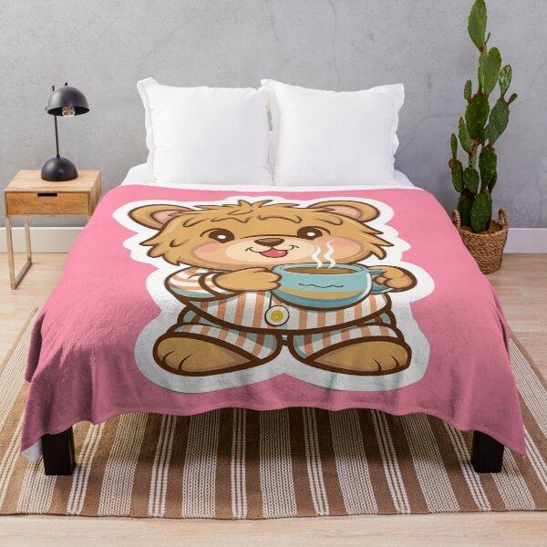 Item preview, adorable bear with a mug of coffee designed and sold by brokenpones.