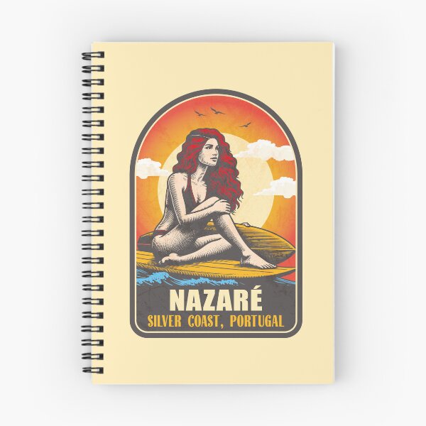 Item preview, Nazare Silver Coast Portugal Vintage Surfing Graphic designed and sold by CynthiaGraphics.