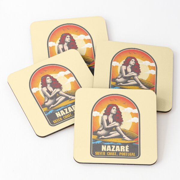 Item preview, Nazare Silver Coast Portugal Vintage Surfing Graphic designed and sold by CynthiaGraphics.