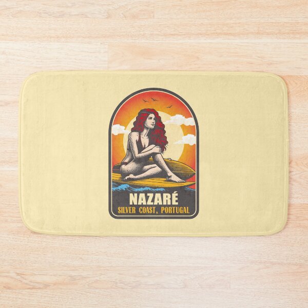 Item preview, Nazare Silver Coast Portugal Vintage Surfing Graphic designed and sold by CynthiaGraphics.