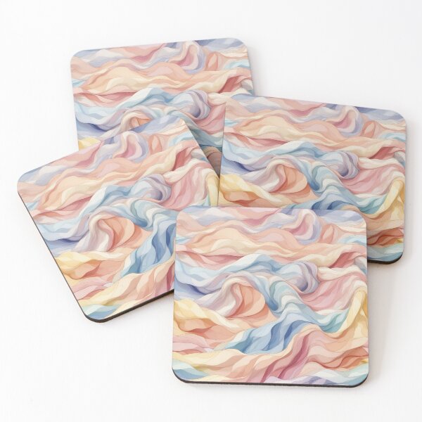 Item preview, Waves of Serenity Pastel Textured Fabric Illusion designed and sold by ArtComixHaven.