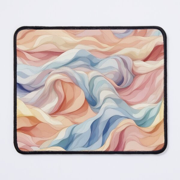 Item preview, Waves of Serenity Pastel Textured Fabric Illusion designed and sold by ArtComixHaven.