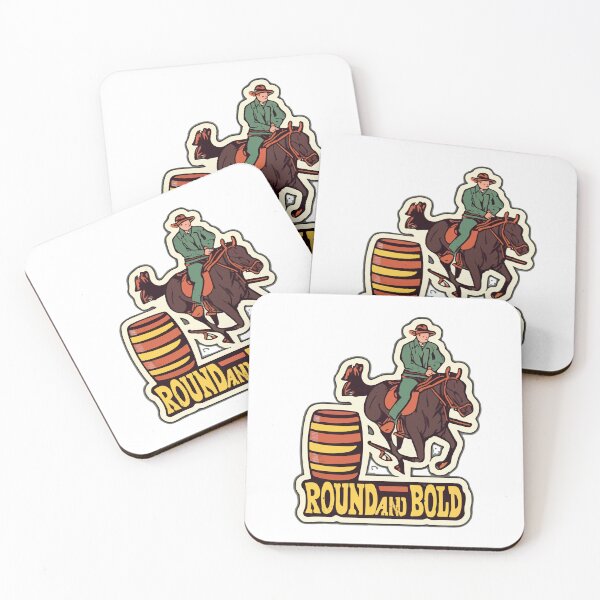 Item preview, Round and Bold Barrel Racing Vintage Scene designed and sold by NiftyWrx.