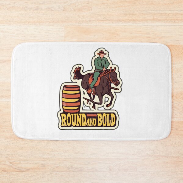 Item preview, Round and Bold Barrel Racing Vintage Scene designed and sold by NiftyWrx.