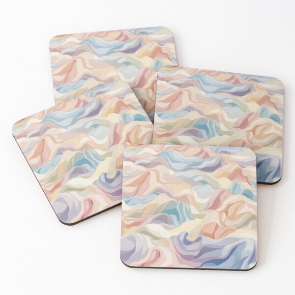 Item preview, Gentle Pastel Ripples in Soft Silk Quilt Aesthetics designed and sold by ArtComixHaven.