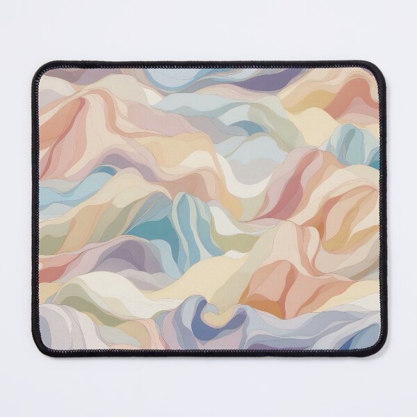 Item preview, Gentle Pastel Ripples in Soft Silk Quilt Aesthetics designed and sold by ArtComixHaven.