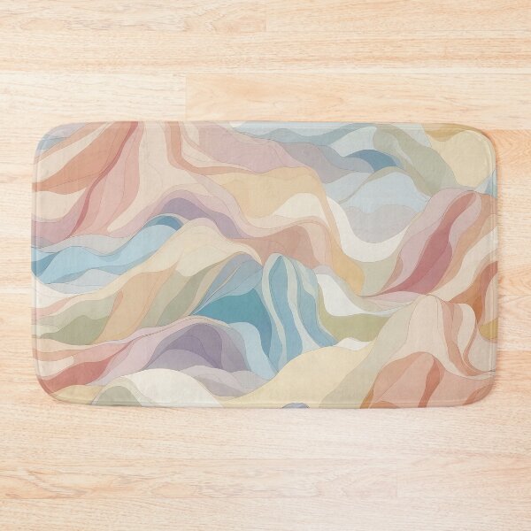 Item preview, Gentle Pastel Ripples in Soft Silk Quilt Aesthetics designed and sold by ArtComixHaven.