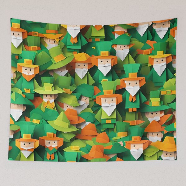 Item preview, Origami Art - Mischief Afoot: Gathering of Cheeky Leprechauns designed and sold by ArtfulFolds.