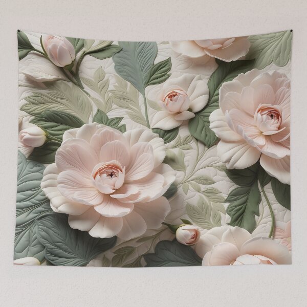Item preview, Serene Ripples of Pastel Silk: Dreamy Fabric Waves designed and sold by ArtComixHaven.