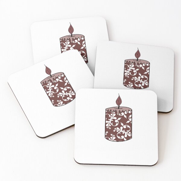 Item preview, Burgundy candle with filigree design designed and sold by sunnymuffin21.