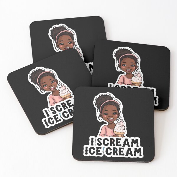 Item preview, I scream Ice cream, black girl with ice cream  designed and sold by Culmika.