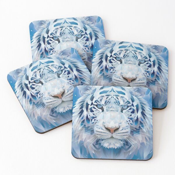 Aperçu de l'œuvre White Tiger Art créée et vendue par AM-Fine-Designs.