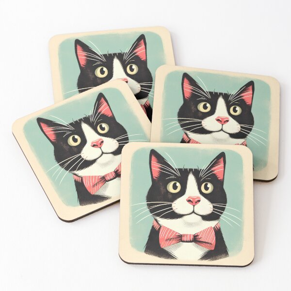 Item preview, Bowtie Elegance: Sophisticated Black Cat Art designed and sold by Hirazubair.