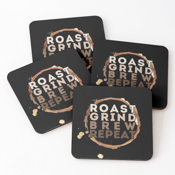 Item preview, Roast, grind, brew, repeat. designed and sold by ParenthoodPuns.