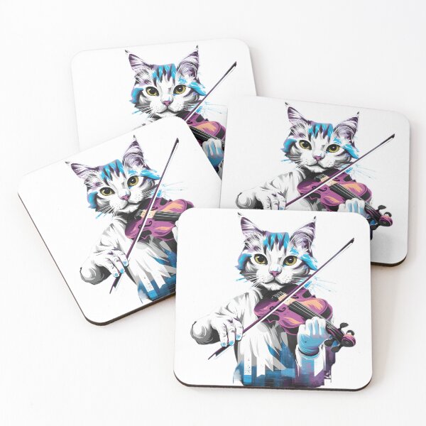 Item preview, Cat playing the violin designed and sold by Tajdi.