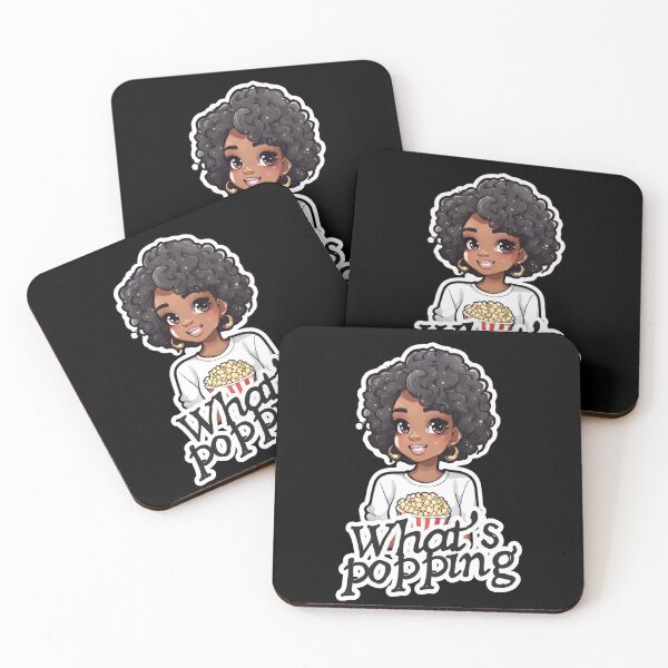 Item preview, What's popping, black girl with popcorn  designed and sold by Culmika.