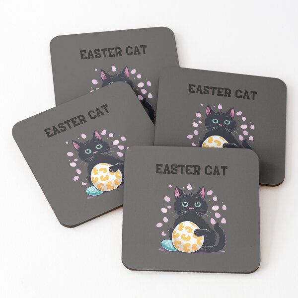 Item preview, Cool Easter T-shirt with a black cat holding an Easter egg. designed and sold by Gadget80.