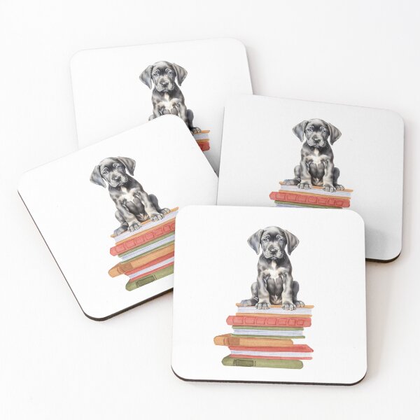 Item preview, Great Dane Puppy And Books designed and sold by TheAnimalZ00.