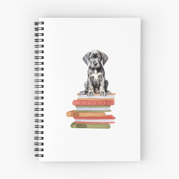 Item preview, Great Dane Puppy And Books designed and sold by TheAnimalZ00.