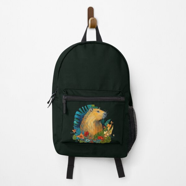 Item preview, A magnificent capybara among tropical leaves and flowers of fantastic beauty. designed and sold by Natalia-Vlad.
