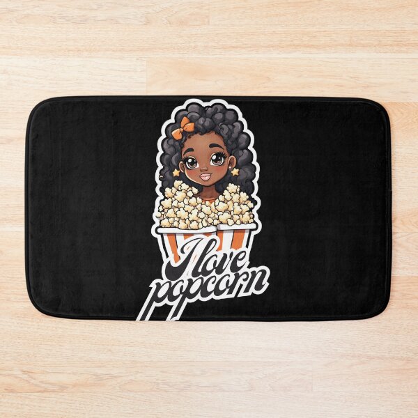 Item preview, I love popcorn, black girl with popcorn  designed and sold by Culmika.