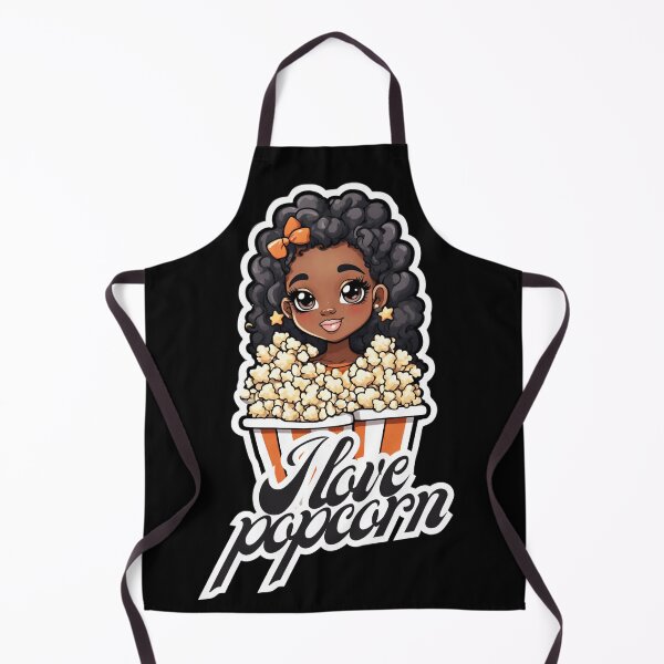 Item preview, I love popcorn, black girl with popcorn  designed and sold by Culmika.