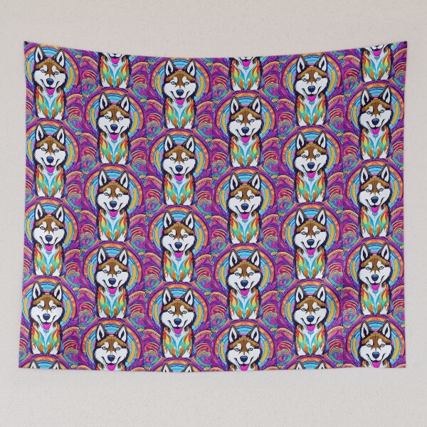 Item preview, Psychedelic Siberian Husky designed and sold by Fredster1966.