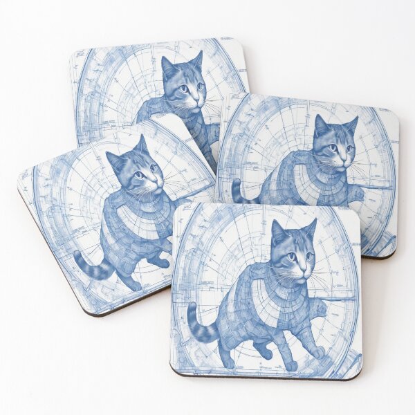 Item preview, Blueprint_Cat_07 designed and sold by 100Strokes.