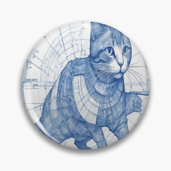 Item preview, Blueprint_Cat_07 designed and sold by 100Strokes.