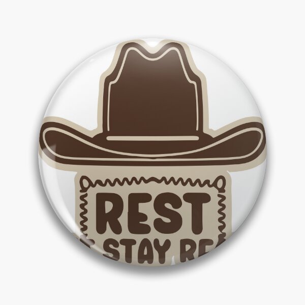 Item preview, Cowboy Hat on Fence - Rest but Stay Ready designed and sold by NiftyWrx.