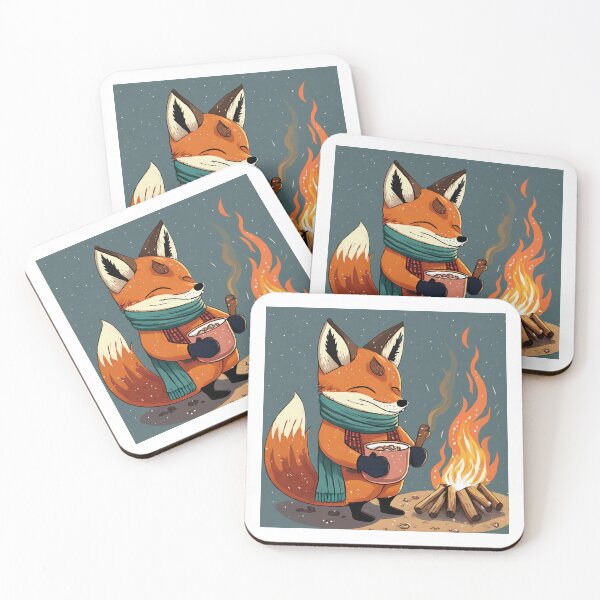 Item preview, Cunning Cute Fox In Front Of Hot Fire designed and sold by omerfdln34.