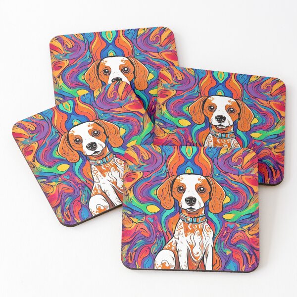 Item preview, Psychedelic Brittany Dog designed and sold by Fredster1966.