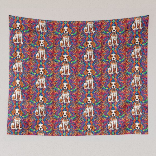 Item preview, Psychedelic Brittany Dog designed and sold by Fredster1966.