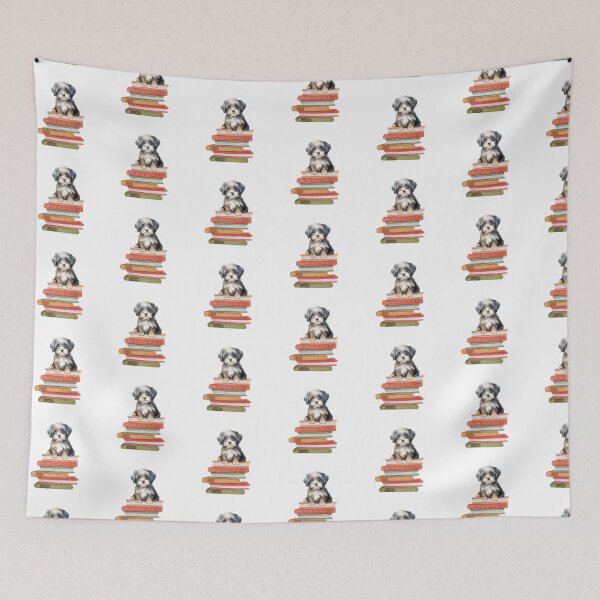 Item preview, Havanese Puppy And Books designed and sold by TheAnimalZ00.