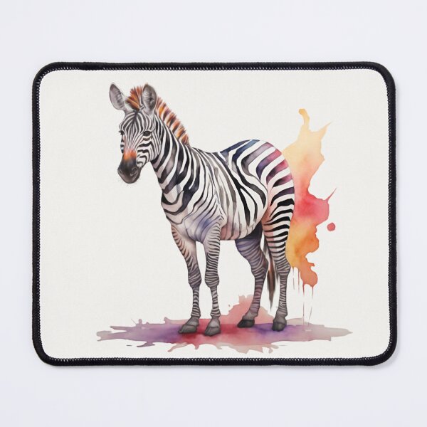 Item preview, Colorful Zebra Depiction - Watercolor Zebra designed and sold by PolygonPinnacle.