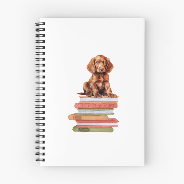 Artikelvorschau, Irischer Setter-Welpe und Bücher entworfen und verkauft von TheAnimalZ00.