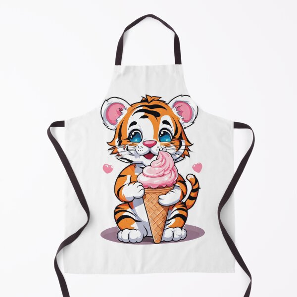 Item preview, Cute tiger with ice cream designed and sold by Culmika.