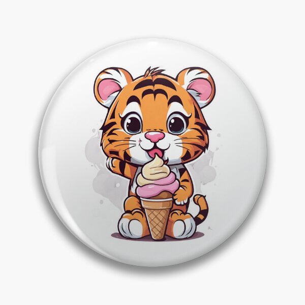 Item preview, Cute tiger with ice cream  designed and sold by Culmika.