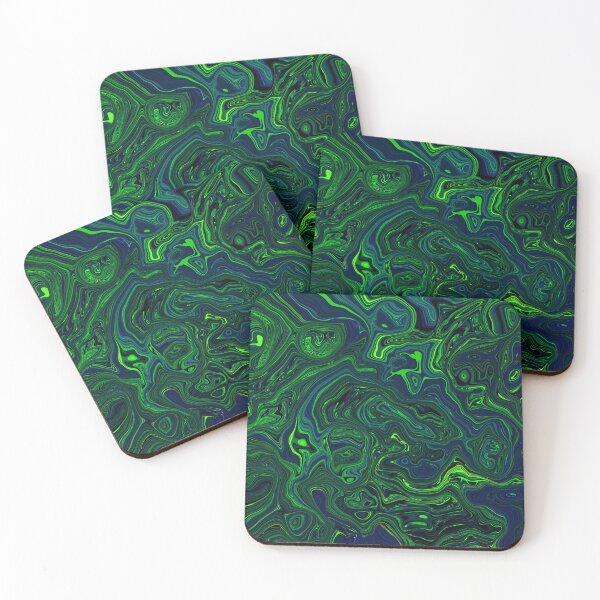 Item preview, Green and Blue  Abstract  Swirl Liquid Pattern designed and sold by IraNiva.