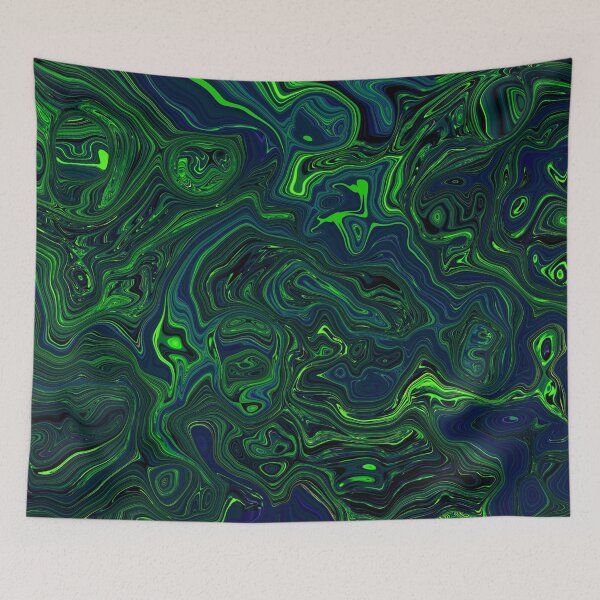 Item preview, Green and Blue  Abstract  Swirl Liquid Pattern designed and sold by IraNiva.