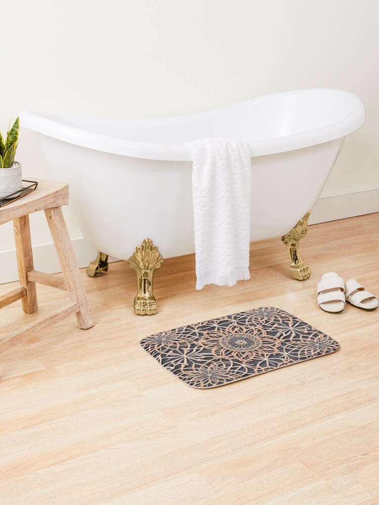 Thumbnail 2 of 6, Bath Mat, Lace Inspired Pattern designed and sold by hallwell.